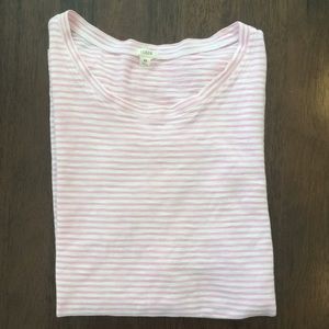 J.Crew Tissue Tee Size M pink stripes
